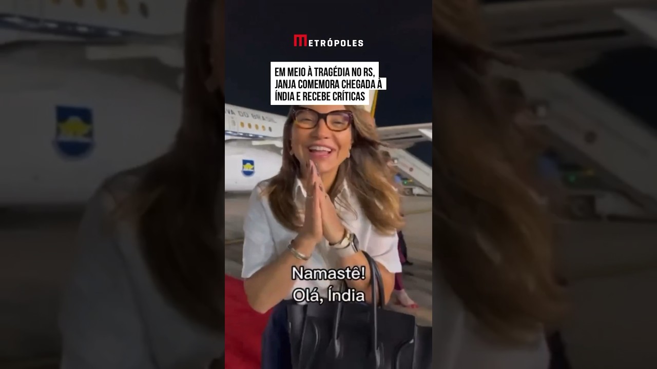 Em meio &agrave; trag&eacute;dia no RS, Janja comemora chegada &agrave; &Iacute;ndia e recebe cr&iacute;ticas