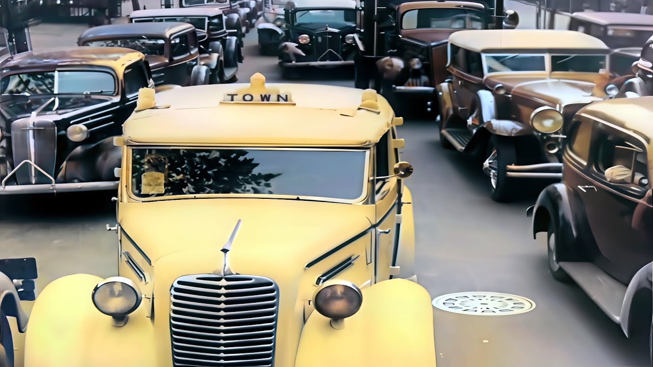 Wonderful  New York City 1930s in color [60fps, Remastered] w/sound design added