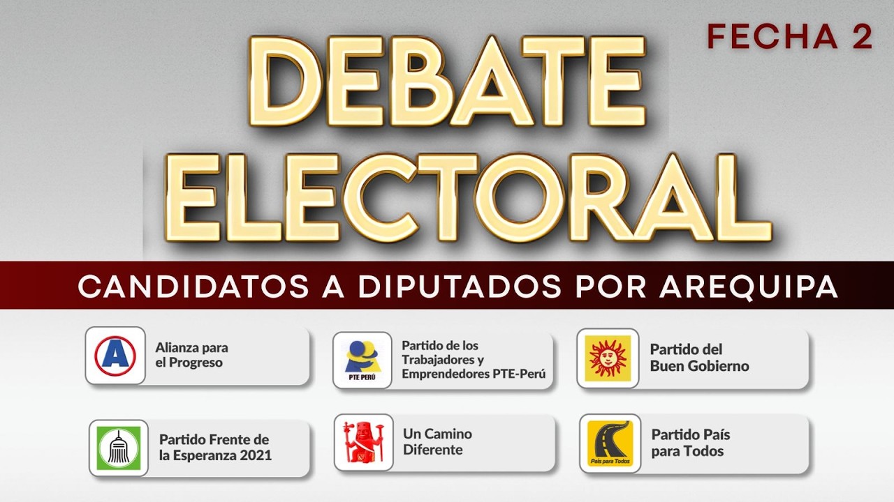 🔴#EnVivo DEBATE ELECTORAL➡️ AREQUIPA FECHA 2