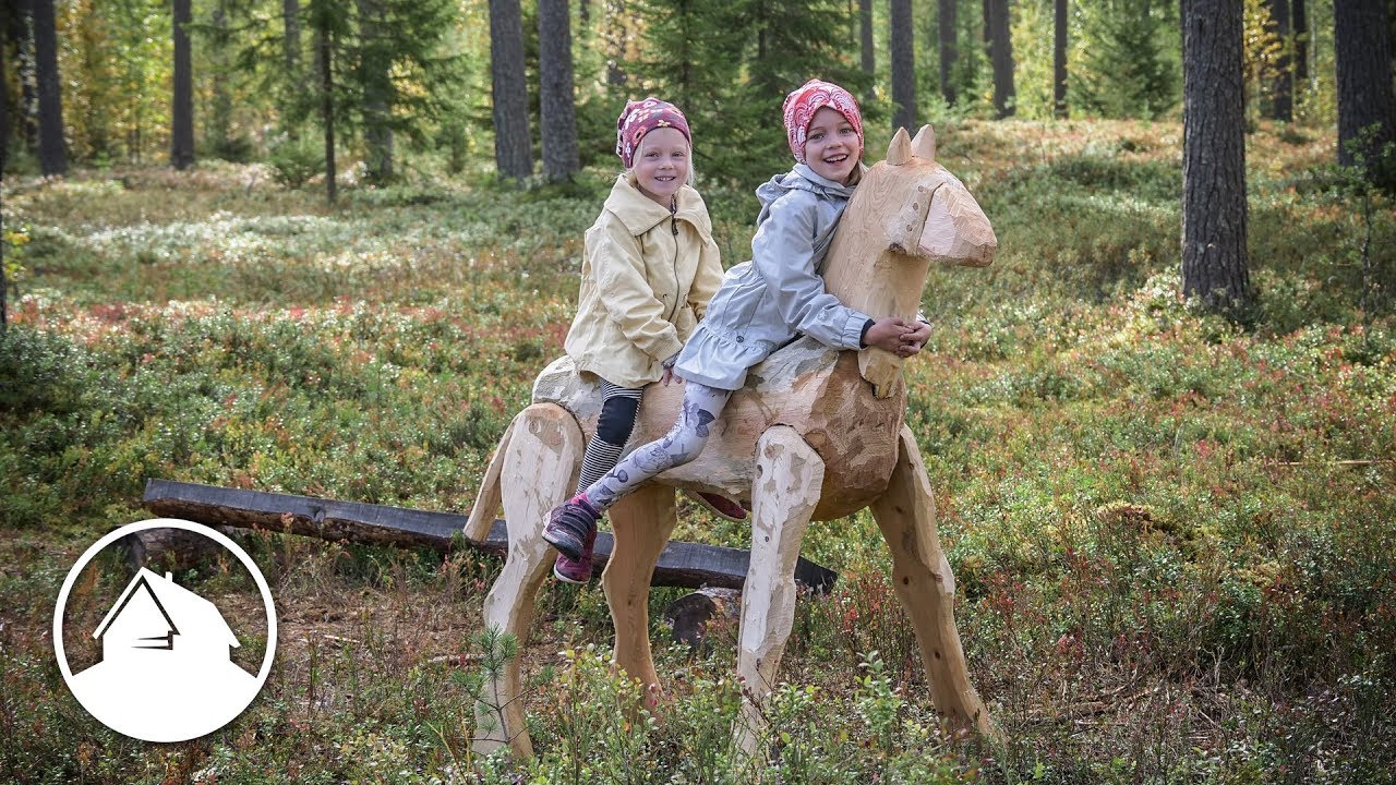 I carved a wooden horse for my kids