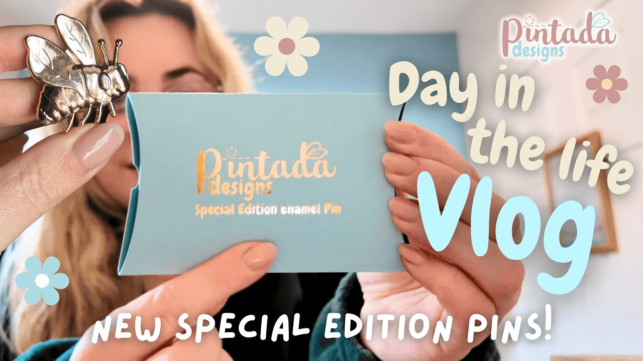 Studio Vlog 🌸 Unboxing a new product for my small buiness and improving my packaging | Vlog 47