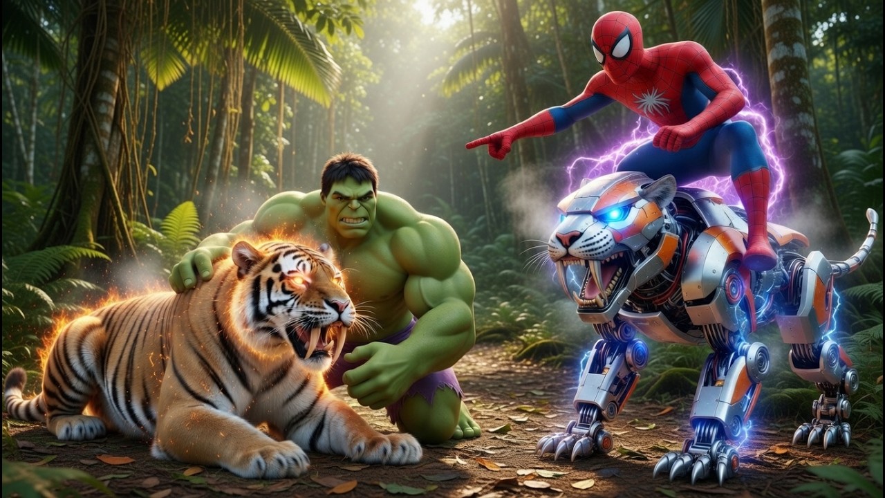 🐅🕷️ SPIDERMAN Wins The Magic Saber-Toothed Tiger Racing Championship = Epic Racing Challenge?!