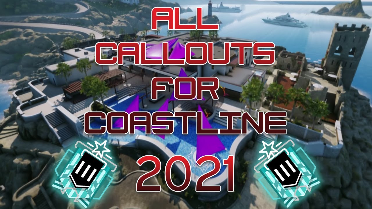 All callouts for the map of Coastline- Rainbow Six Siege ps4