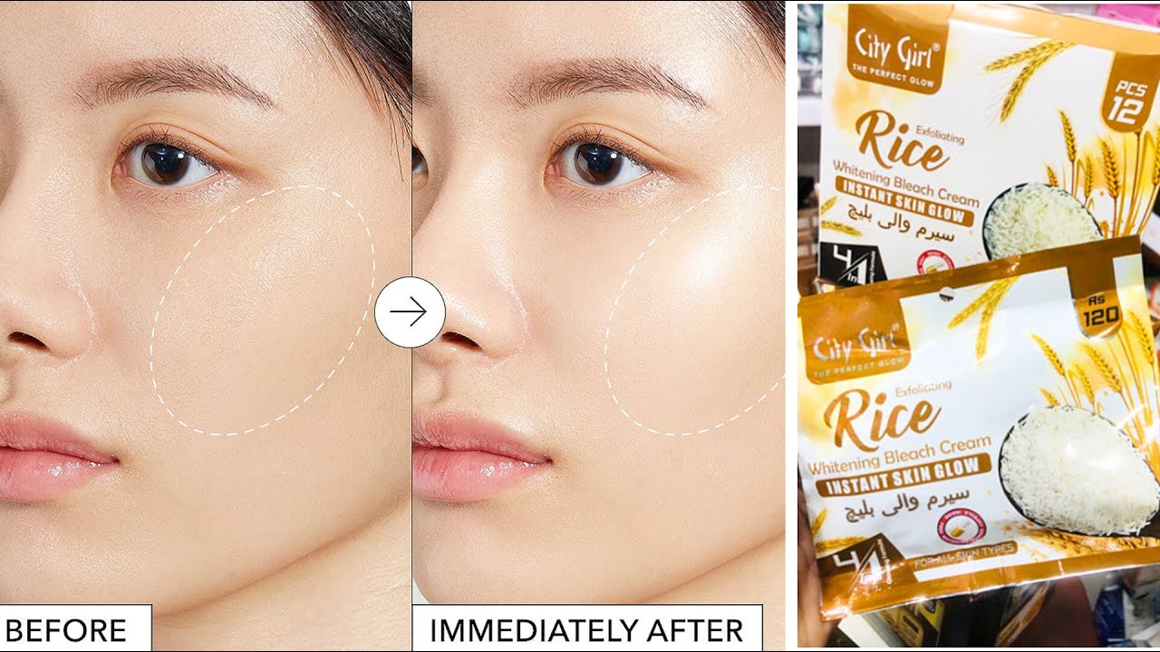 Rice Whitening Bleach😍 | City Girl Rice Exfoliating Whitening Cream Bleach