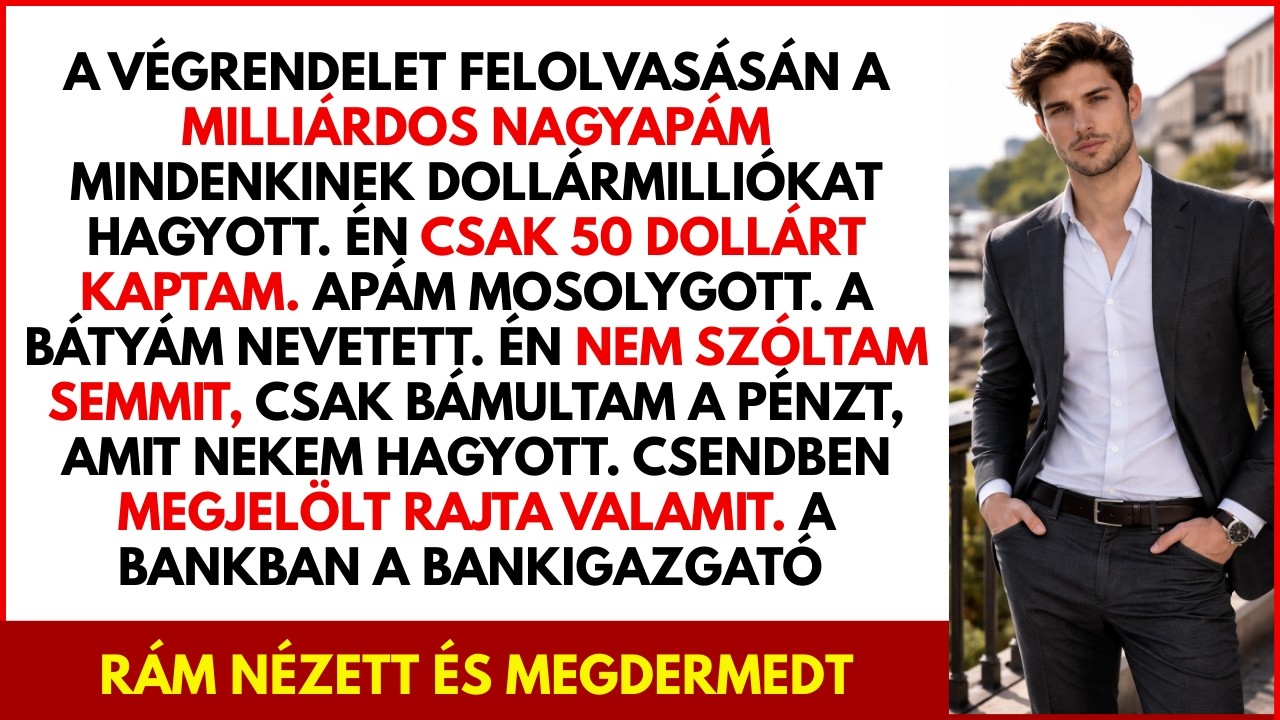 Milliárdos nagyapám milliókat hagyott mindenkire a végrendelet felolvasásán — nekem viszont csak…