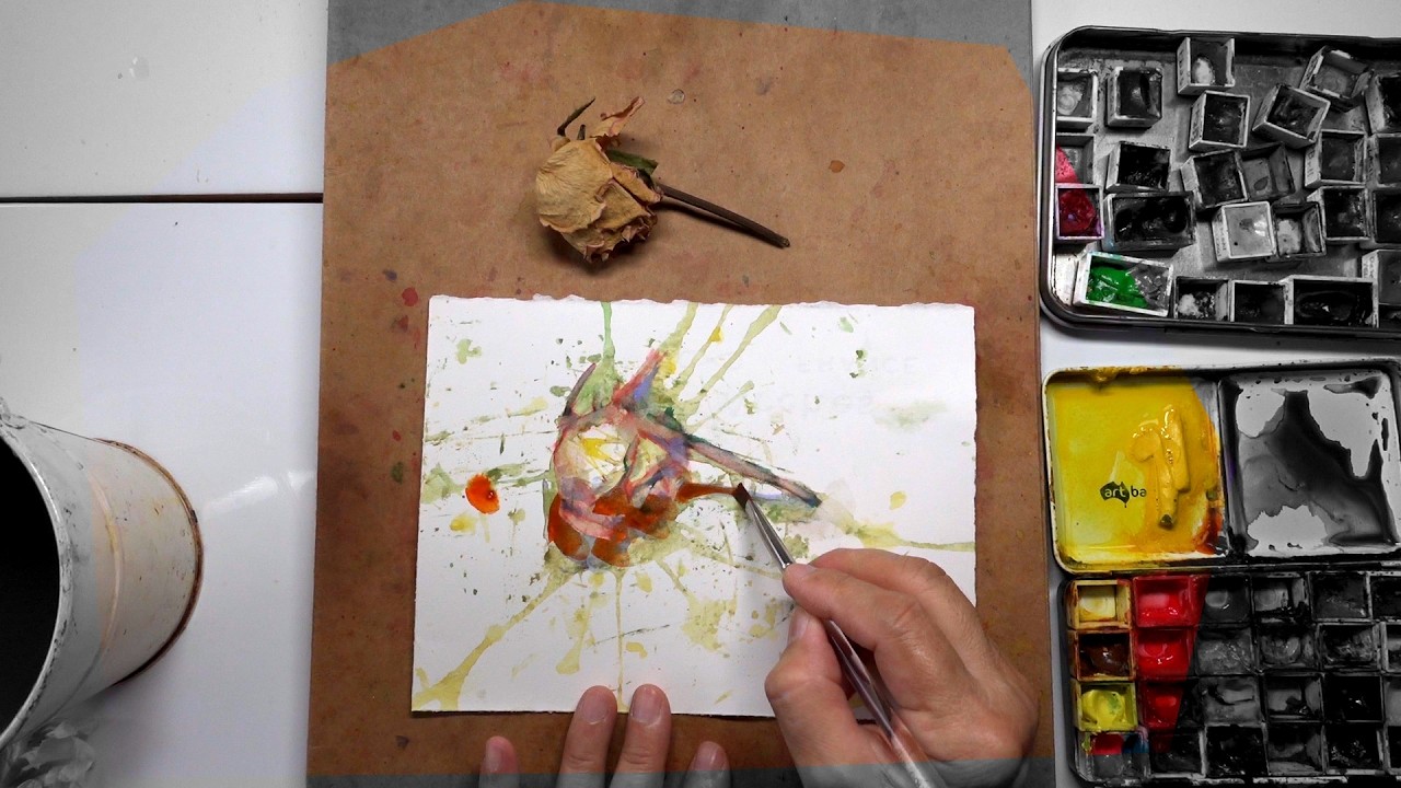 PROCESS: Daily Rose Watercolour Painting DAY 3841 (20260212THU)