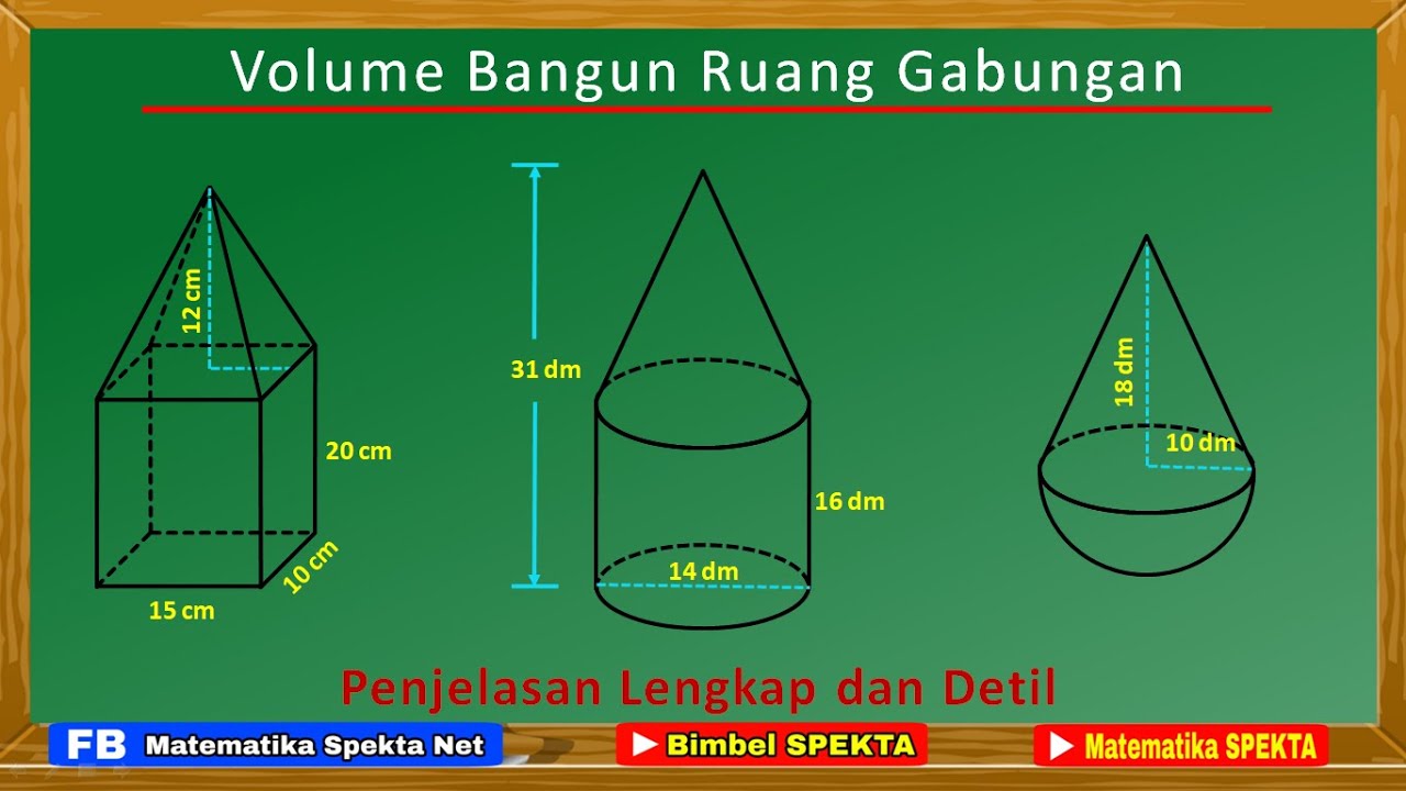 Cara Menghitung Volume Bangun Ruang Gabungan. Part 2