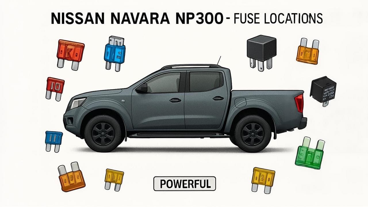 Расположение блоков предохранителей в пикапе Nissan Navara NP300 + список схем расположения блоко...
