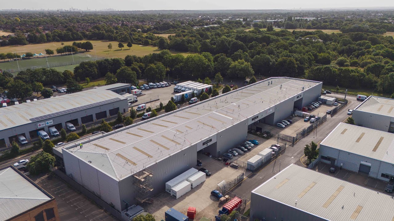 Warehouse Roof & Gutters Drone Fly Through @ Feltham, London