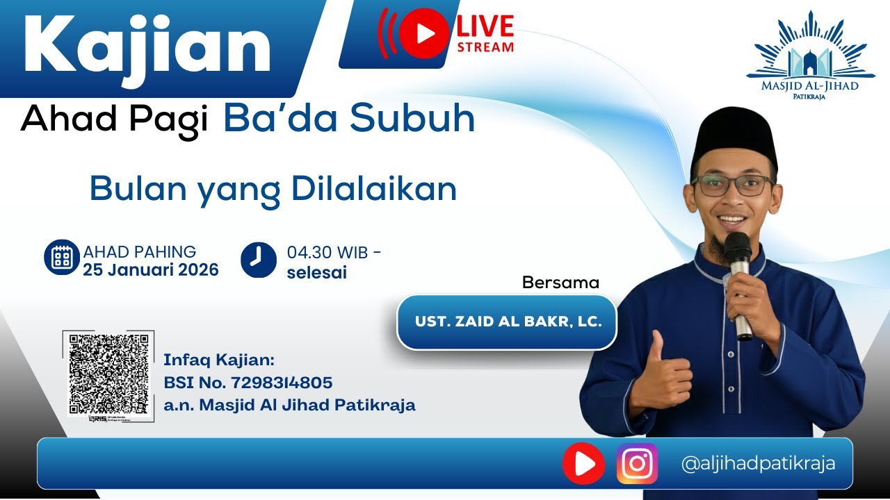 Kajian Ahad Pagi Ba'da Subuh 25 Januari 2026