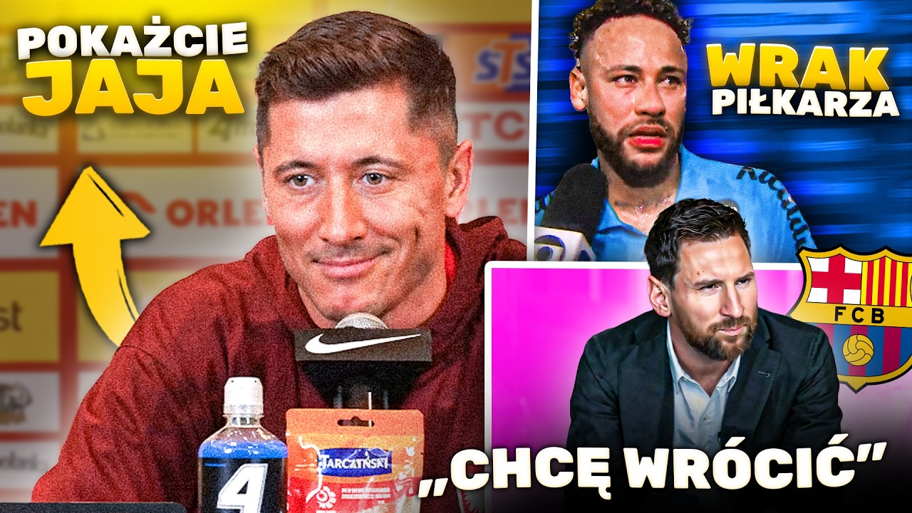 Lewandowski TYMI SŁOWAMI wywołał ciszę… Neymar JEST SKOŃCZONY koledzy mają dość! Messi CHCĘ DO BARCY