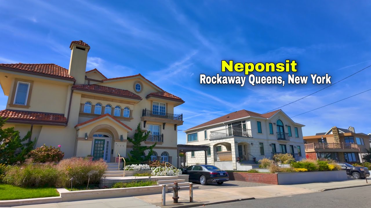 Million Dollar Beach Houses & Quiet Streets | NEPONSIT Rockaway Queens Walking Tour Autumn 2025 | 4K