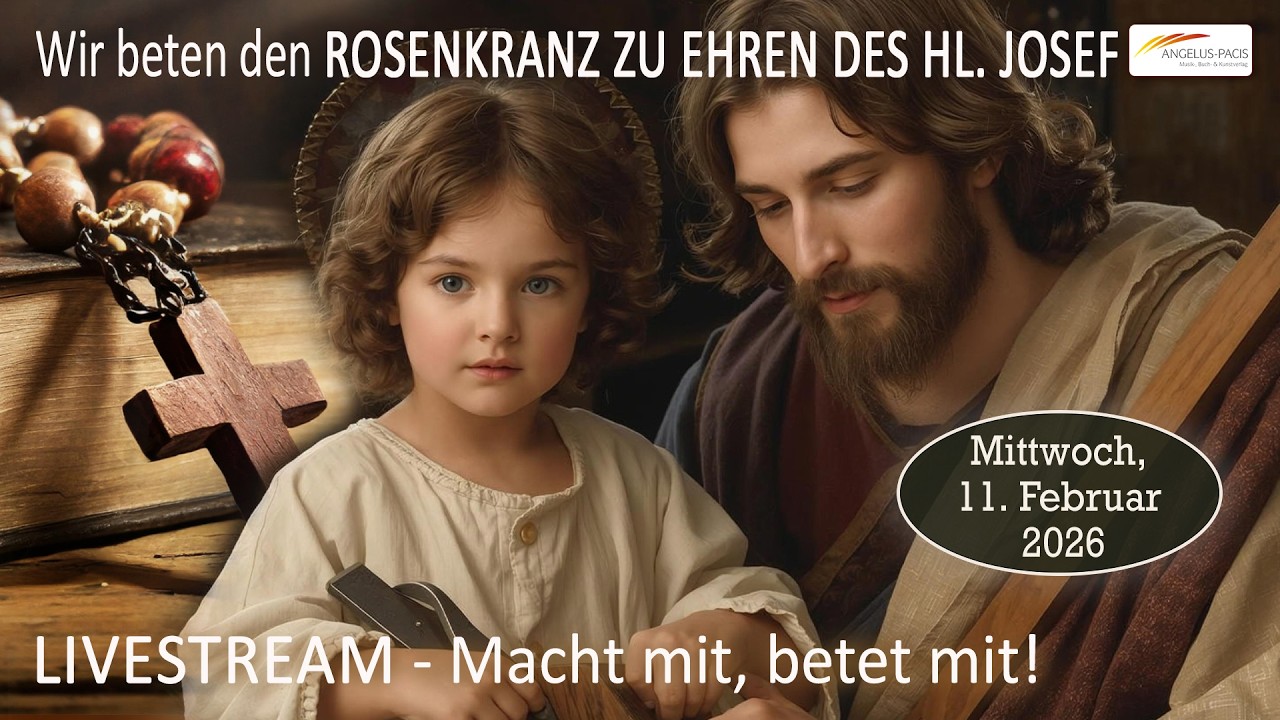 Wir beten Rosenkranz zu Ehren des Hl. Josef für Frieden in der Welt, den Familien und in den Herzen.