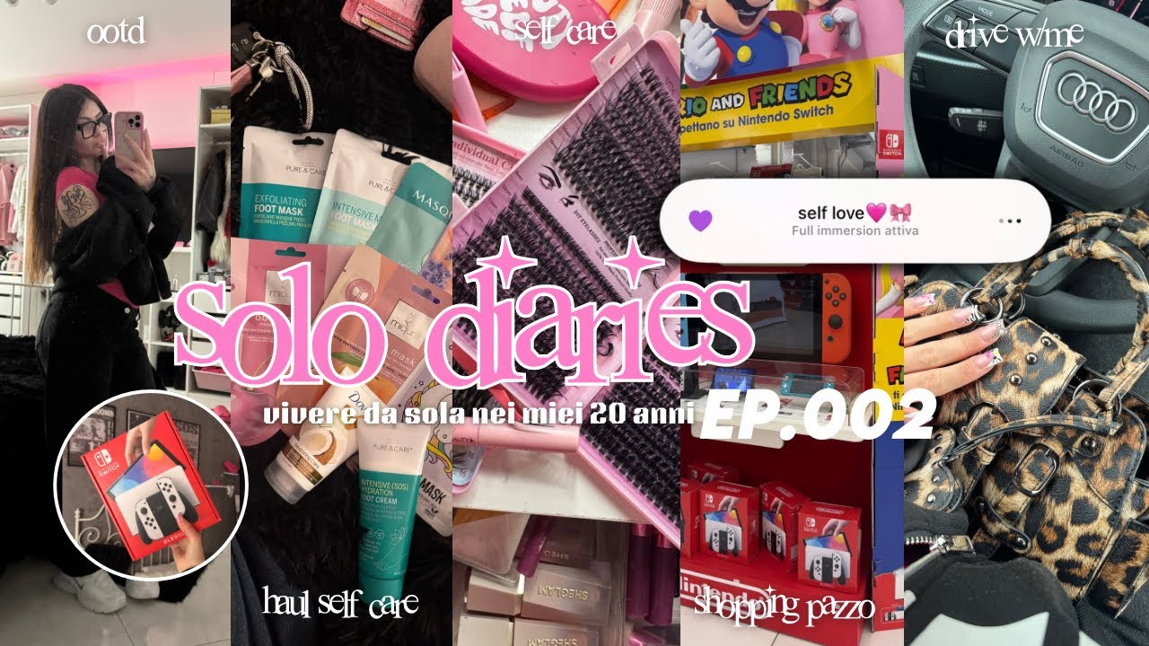 SOLO DIARIES ep.002/selfcare,shopping pazzo,unboxing,drive w/me,nintendo switch,friggitrice