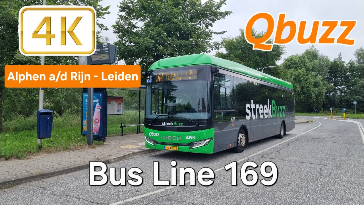 Qbuzz 169: Живописная поездка по Голландии – природа и жилые районы в 4K