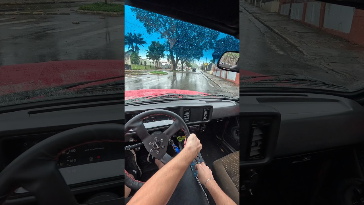 Chuva+chevette=divers&atilde;o  #moi #chevette #drift #chuva #pov #gopro #music