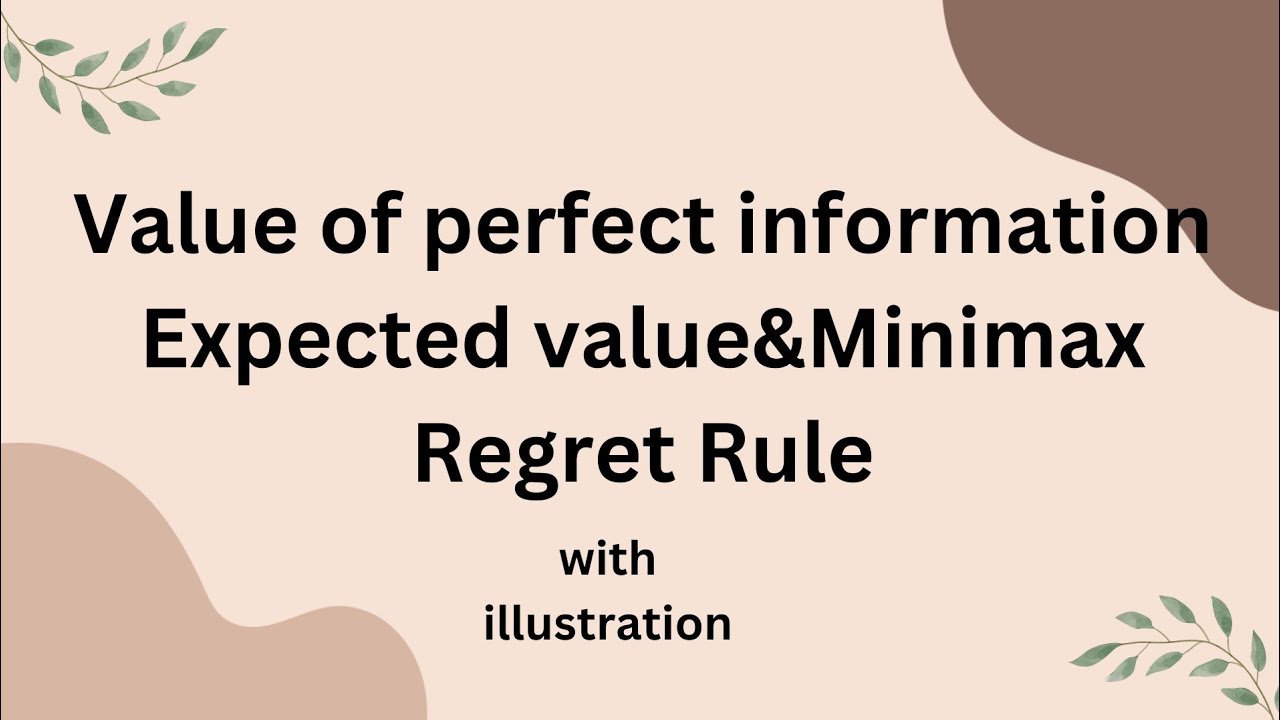 SFM | Evaluation of Risky Proposals |EV&Minimax Regret Rule  | Group 3| CMA FINAL|