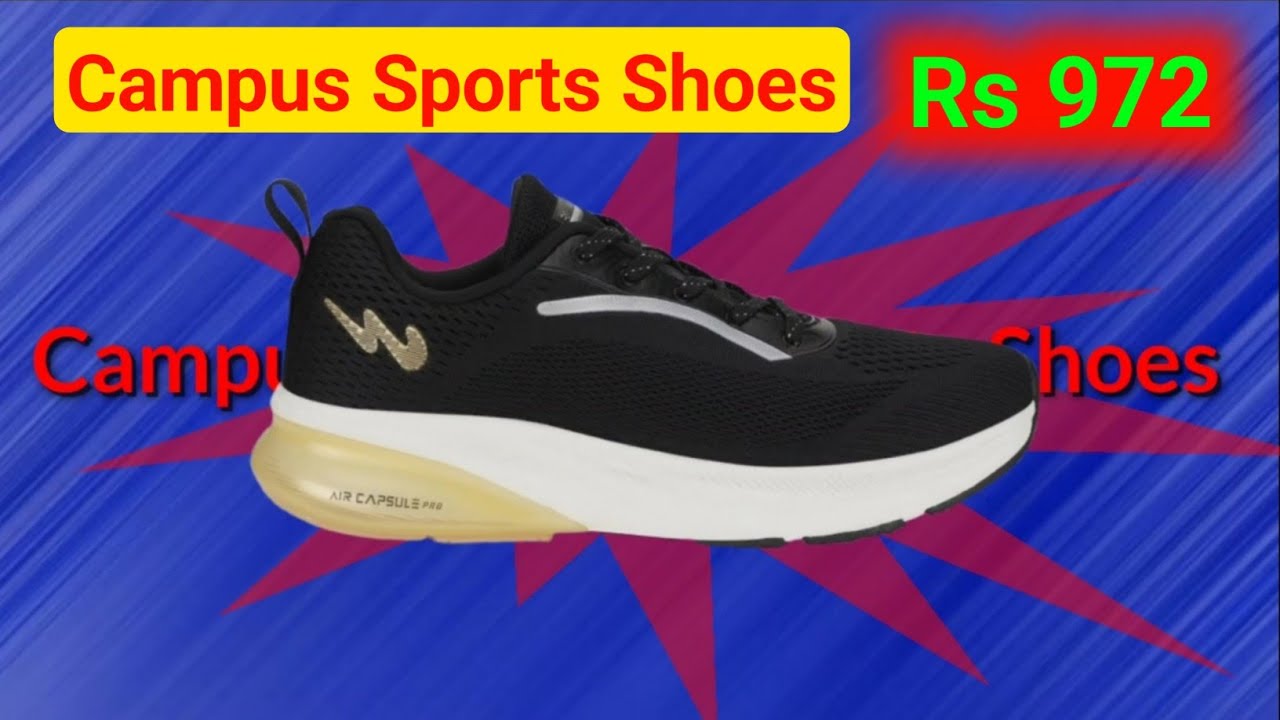 CAMPUS PHANTOM Running Shoes For Men (Black) | Campus Running Sports Shoes Review | Sports Shoes 