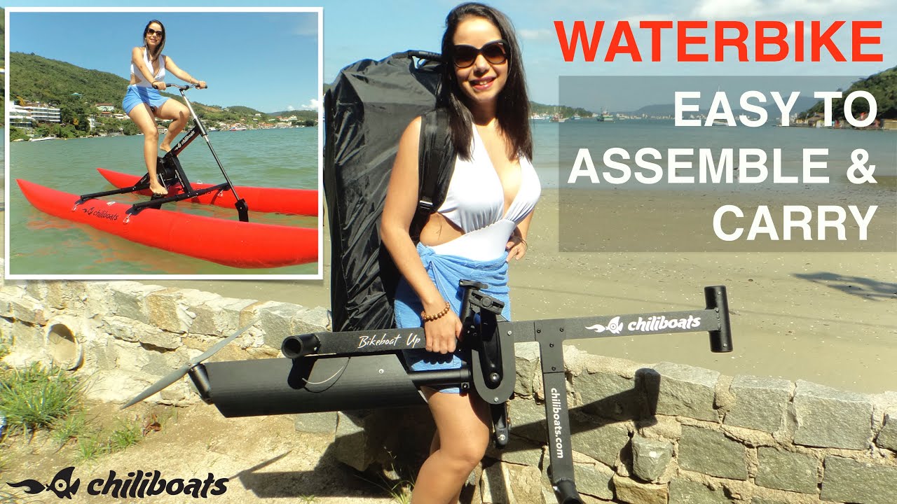 Easy to assemble and carry  - Chiliboats Water bike - Bikeboat Up