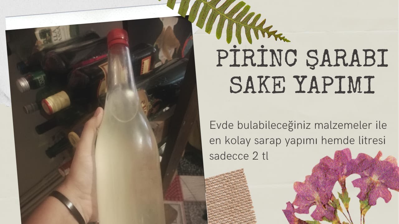 EVDEKİ MALZEMELER İLE EN KOLAY ŞARAP YAPIMI HEMDE LİTRESİ SADECE 2,25 ₺ (PİRİNÇ ŞARABI SAKE YAPIMI)