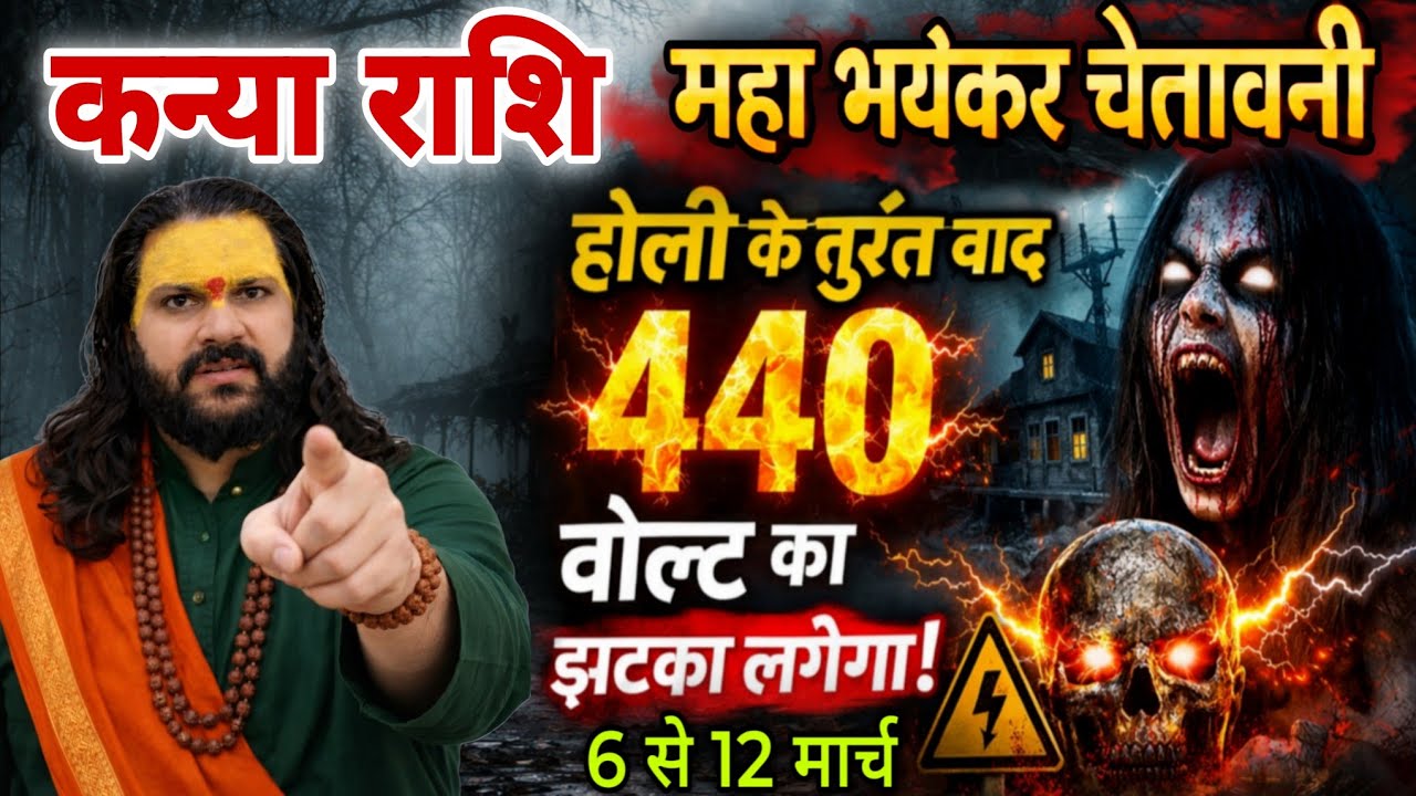 कन्या राशि, 06,07,08 मार्च, होली के तुरंत बाद 440 वोल्ट का झटका लगने वाला है