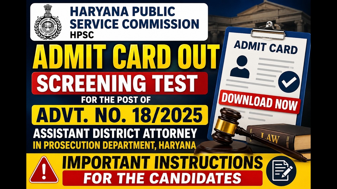 #hpsc2025 Assistant District Attorney Admit Card Out | Exam Instructions & Documents Required |#ada