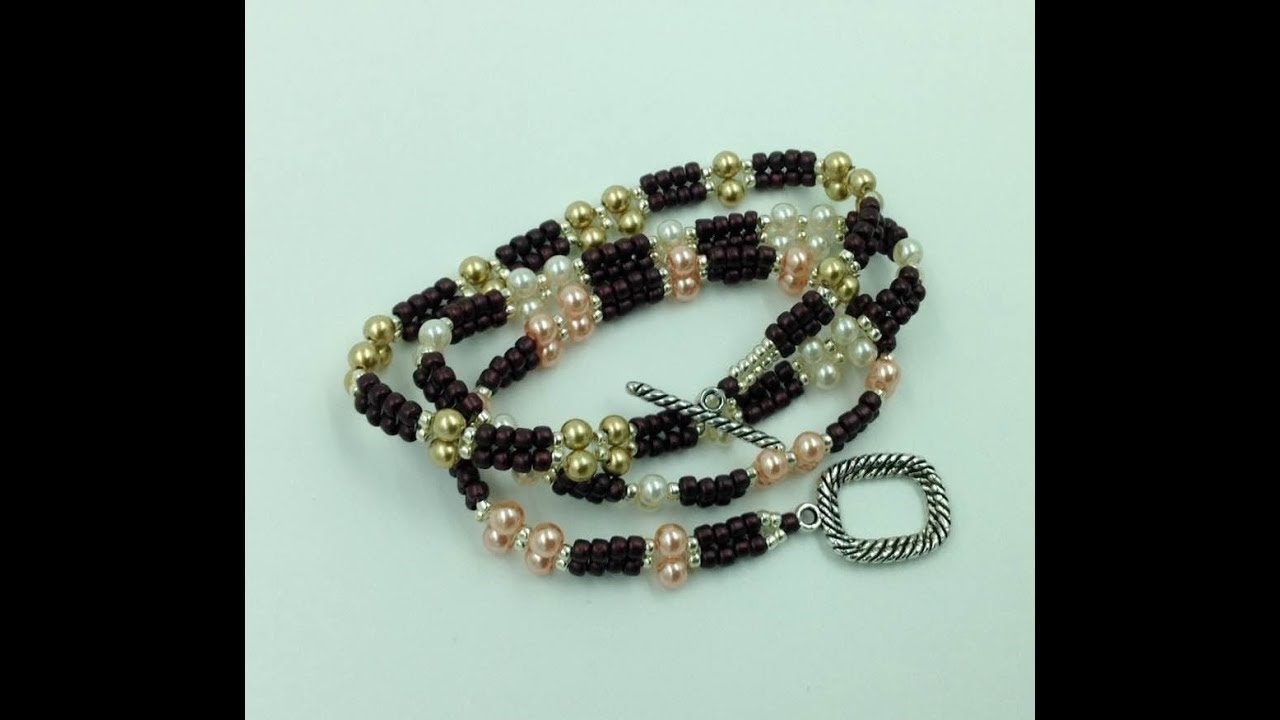 Simple Herringbone Wrap Bracelet or Necklace tutorial
