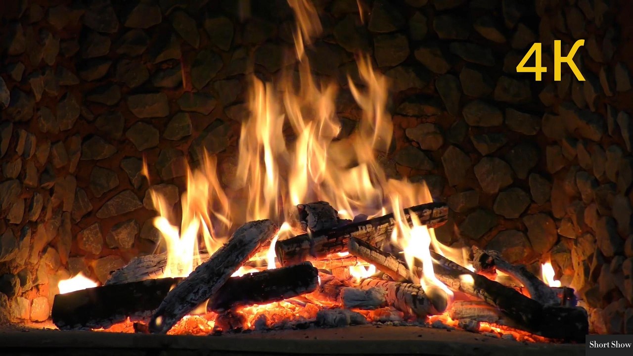 🔥 Камин 4K со звуком огня — 4 часа уюта и релакса | Fireplace 4K для сна, работы и отдыха