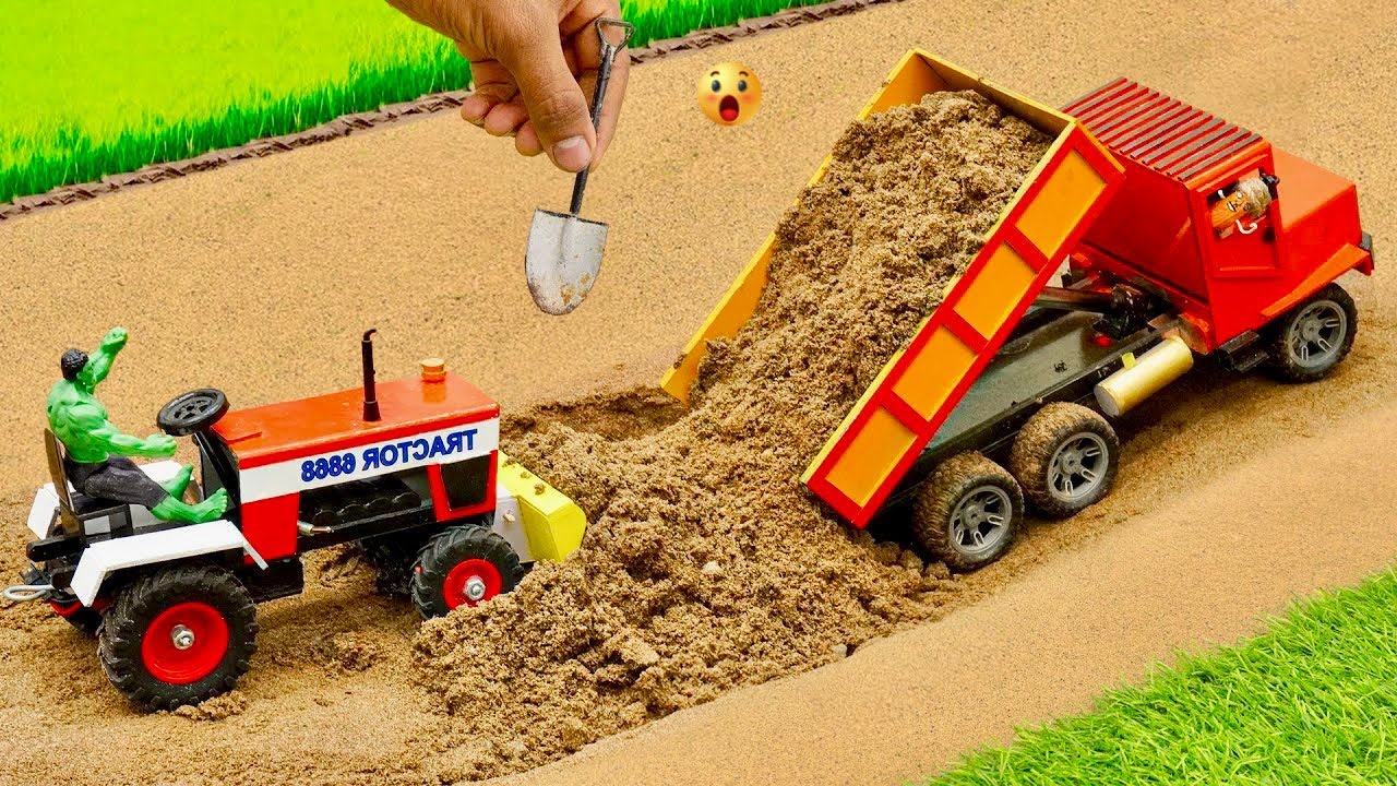 Diy mini truck trolley sand loading science project | Diy tractor | 