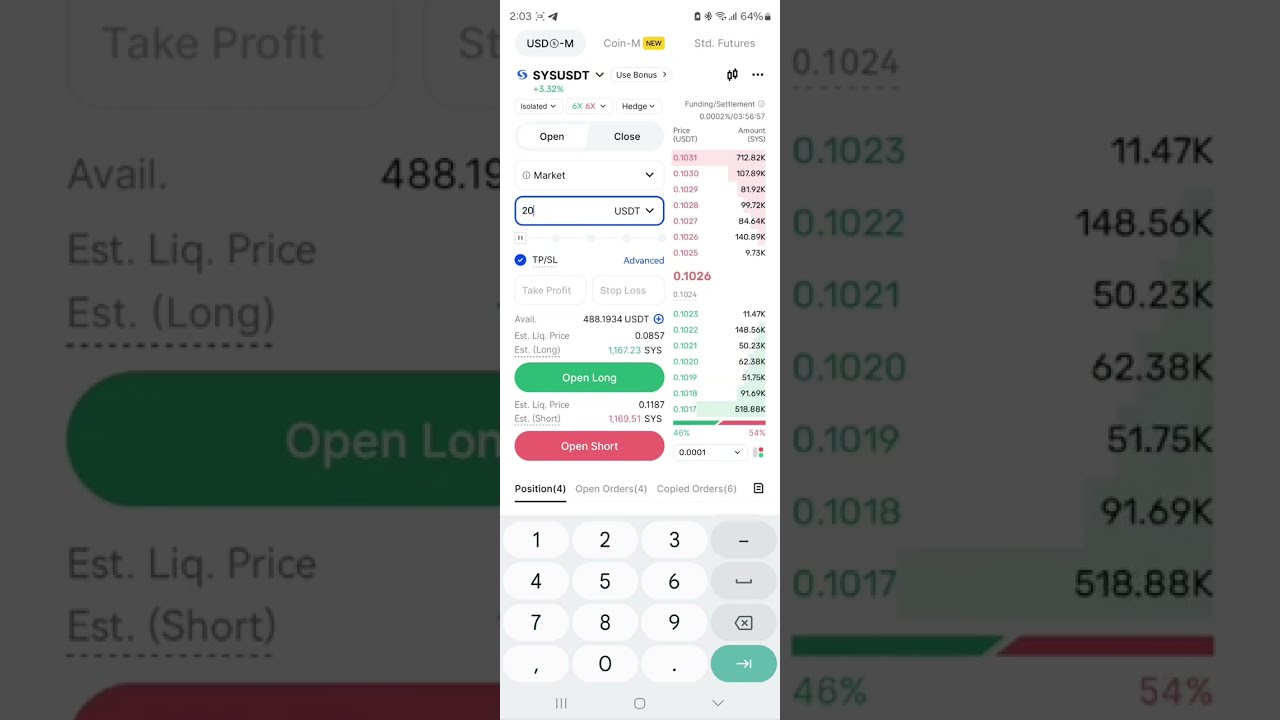 How to Place a Trade on BingX or any exchange from mobile