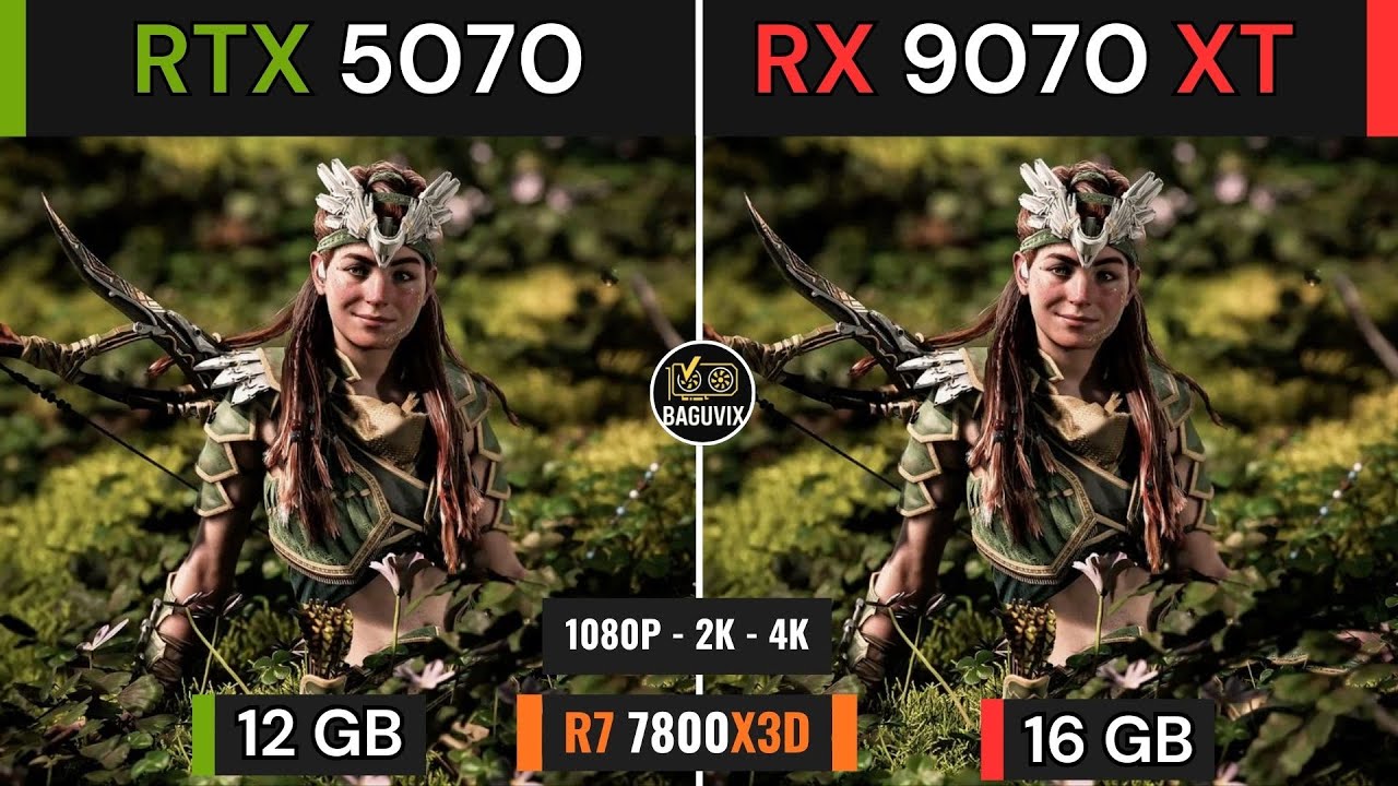 RTX 5070 VS RX 9070 XT Test in 20 Games - Raw FPS Only