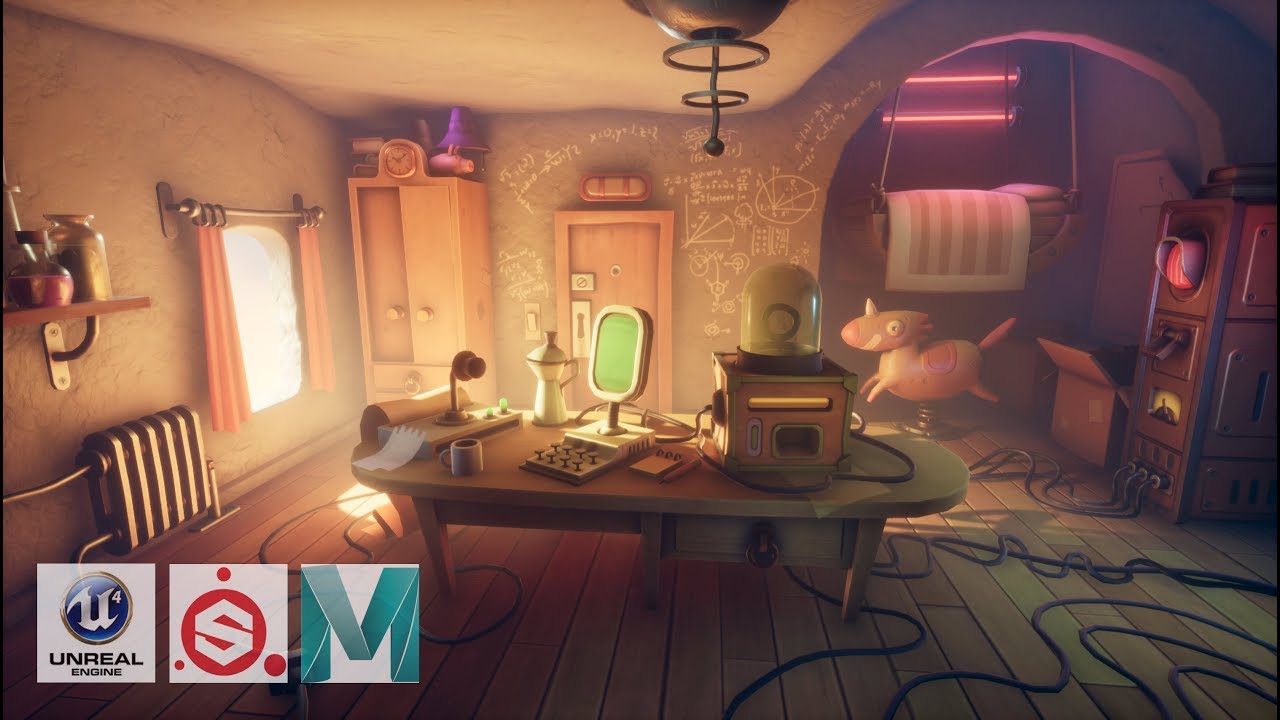 Autodesk Maya 2018 - Stylized Room Scene