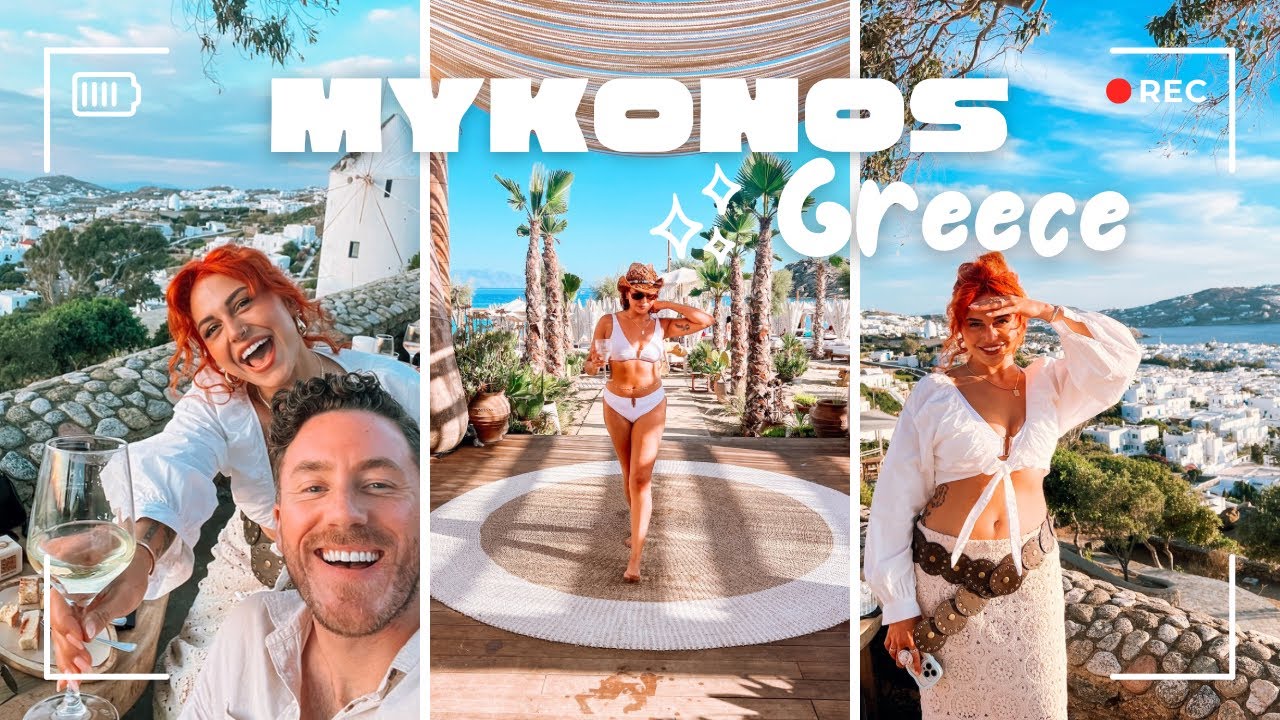 MYKONOS Greece Travel Vlog- 30th Birthday | 180 Sunset, SantAnna, Super Paradise Beach Club, Meraki