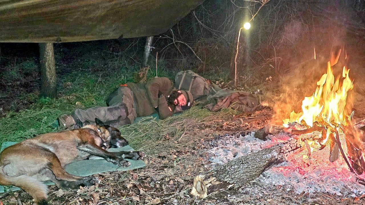 Caught in Sudden Heavy Rain | Raw Bushcraft Survival