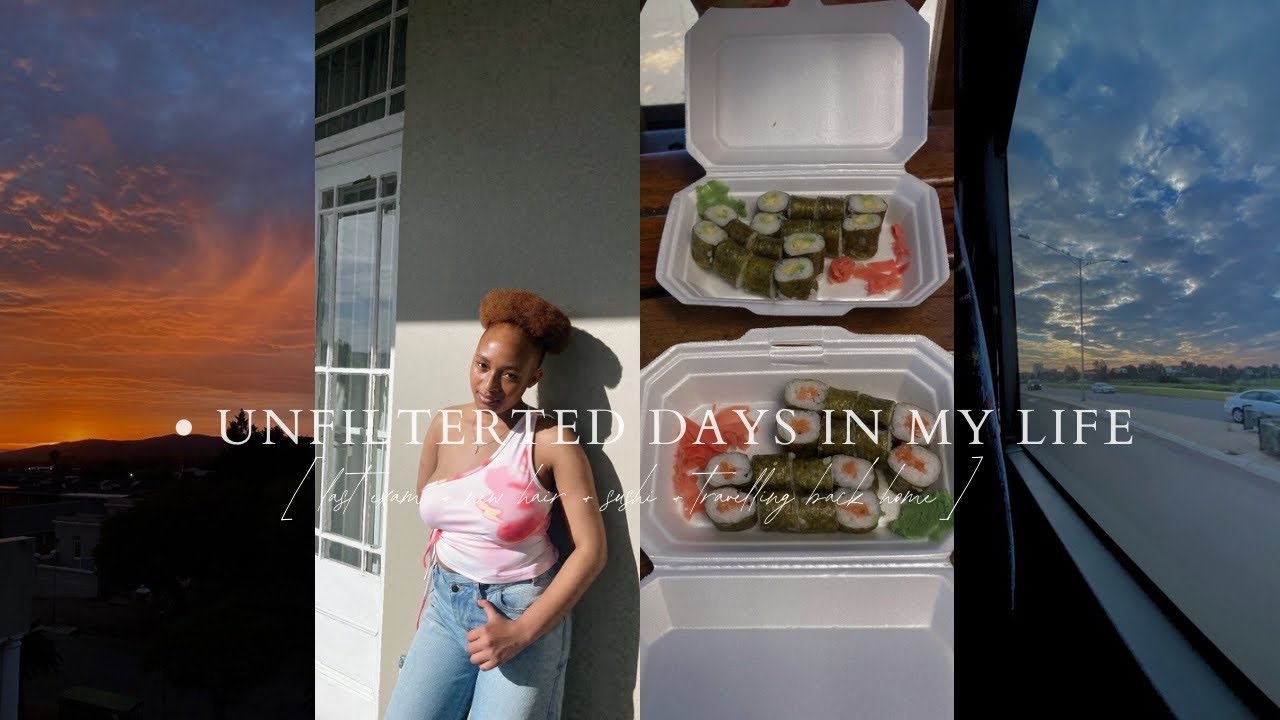 VLOG DIARIES: last exam, new hair colour, few groceries, sushi, going back to gauteng.