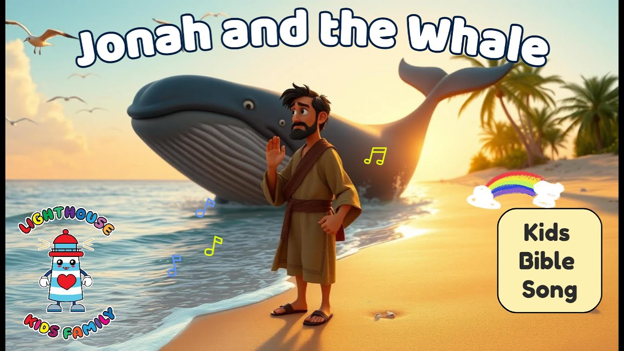 Jonah in the Whale 🐋 | Jonah 1:17-2:10 | Lighthouse Kids Family | Christian Kids Song