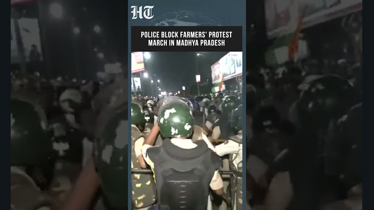 Farmers' Protest March Stopped Amid Tight Security In Madhya Pradesh | #shorts