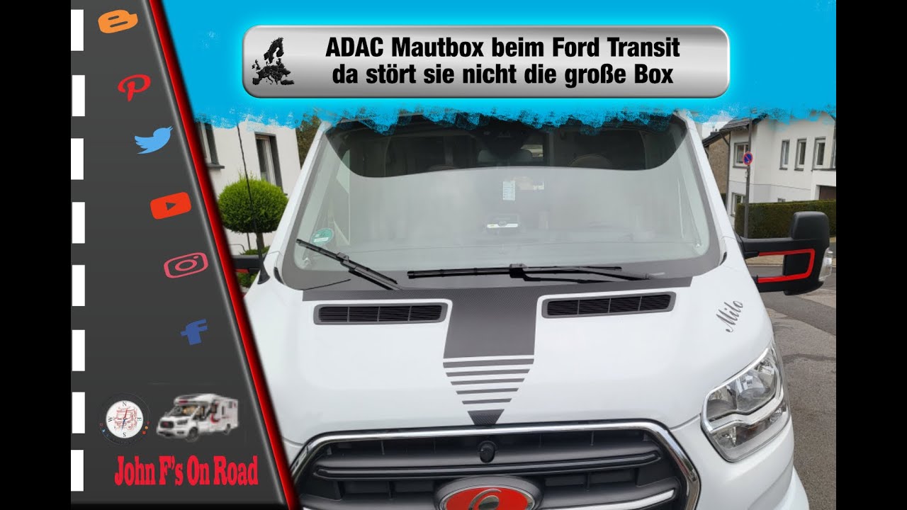 Dort haben wir #ADAC #Mautbox  beim unserem #Wohnmobil #Ford #Transit #montiert