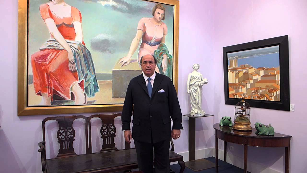 João Pinto Ribeiro na montagem da exposição do Leilão de Fevereiro