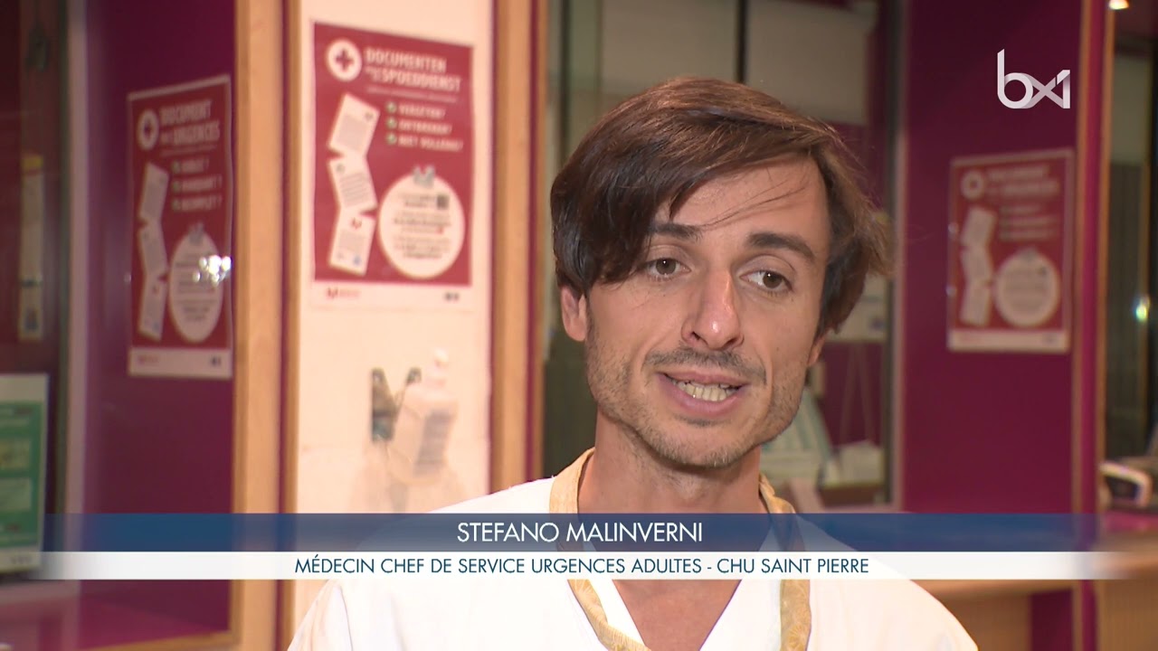 Le Roi visite le service des urgences du CHU Saint-Pierre à Bruxelles
