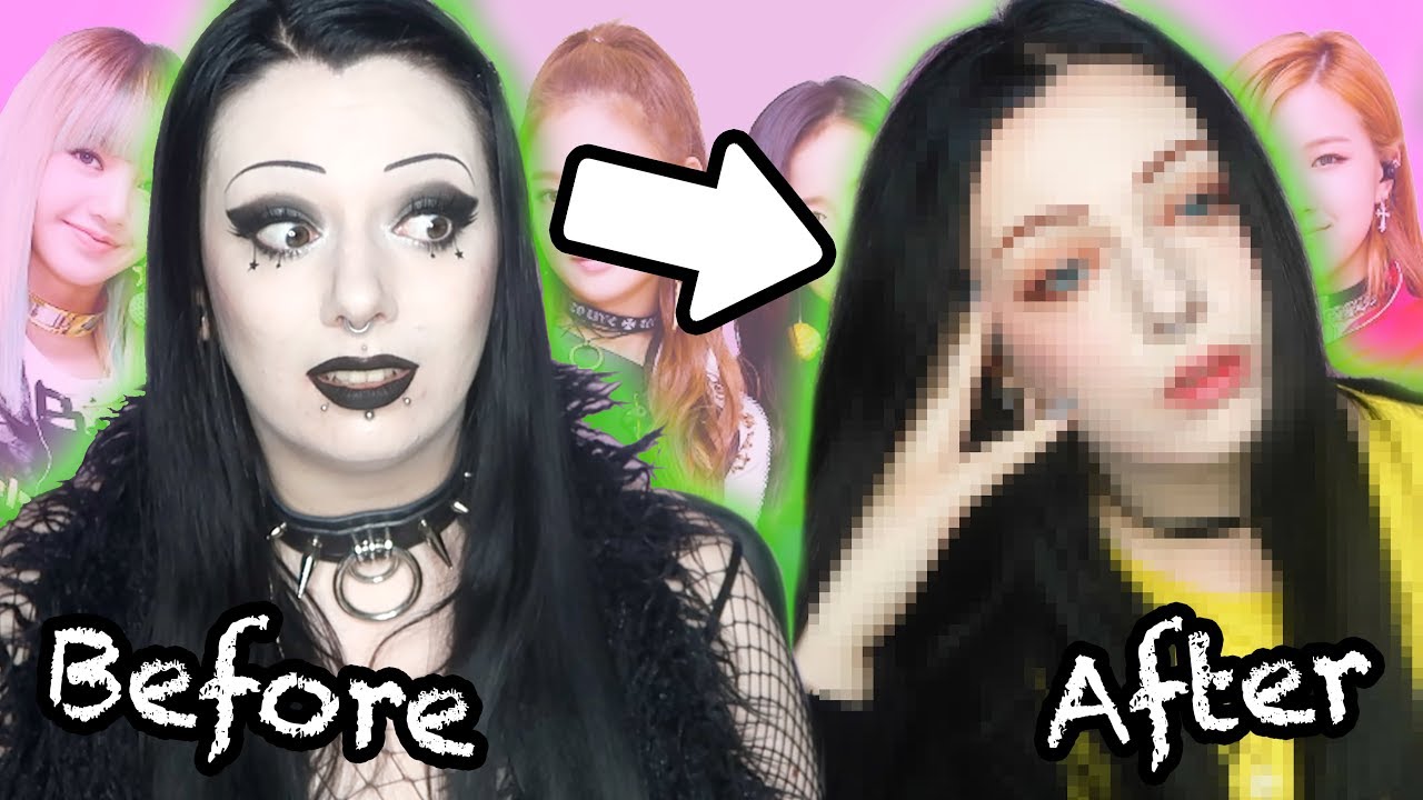Goth Reacts to K-Pop // K-Pop Idol Transformation!