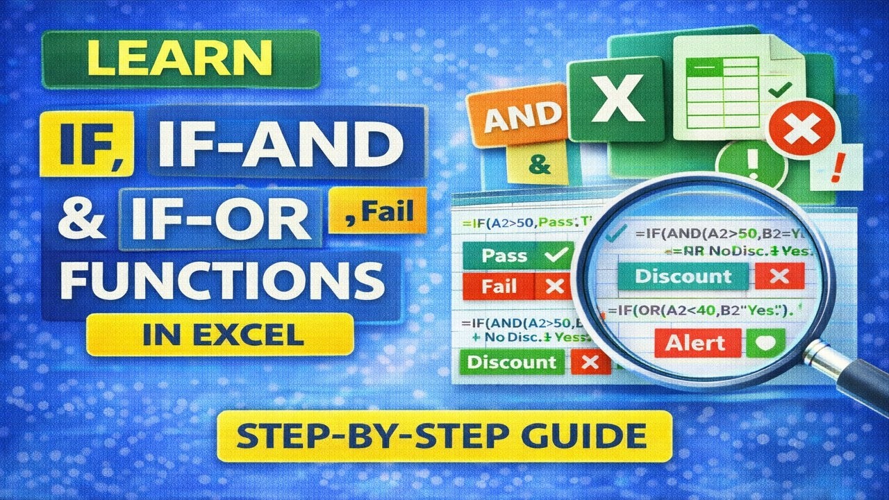IF, IF-AND & IF-OR Functions in Excel | Logical Functions Explained