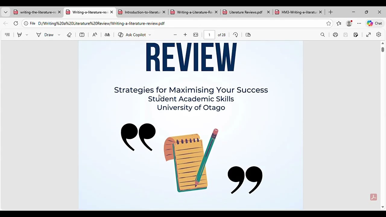 Writing a literature review