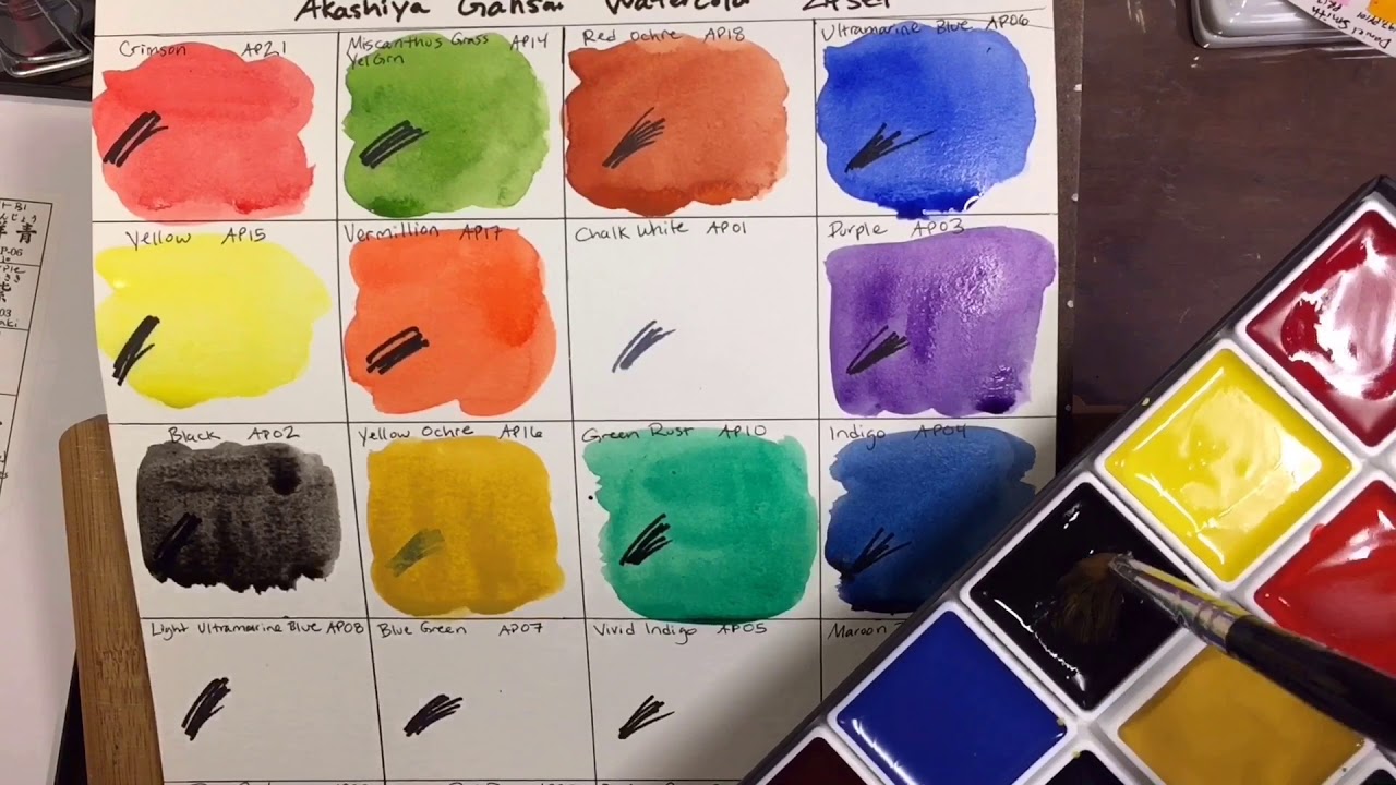 Akashiya Gansai Watercolors