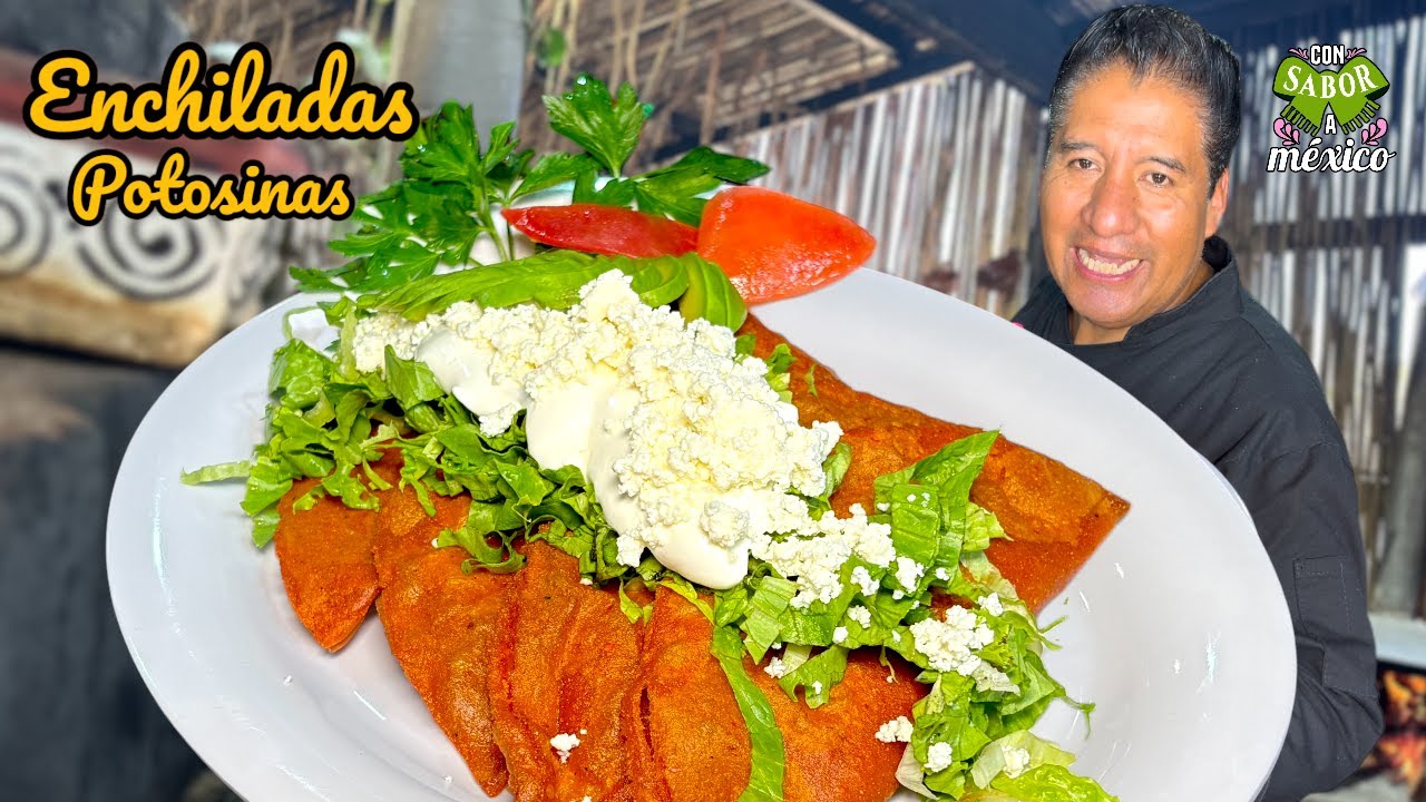 Deliciosas Enchiladas Potosinas al Estilo de Con Sabor a México