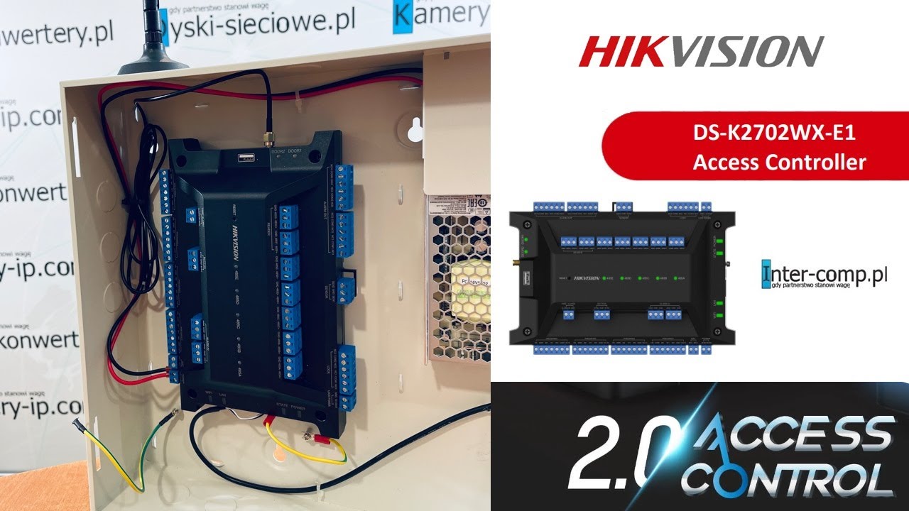 Kontroler dostępu Hikvision DS-K2702WX-E1(AC 2.0) prezentacja - www.kamery-ip.com