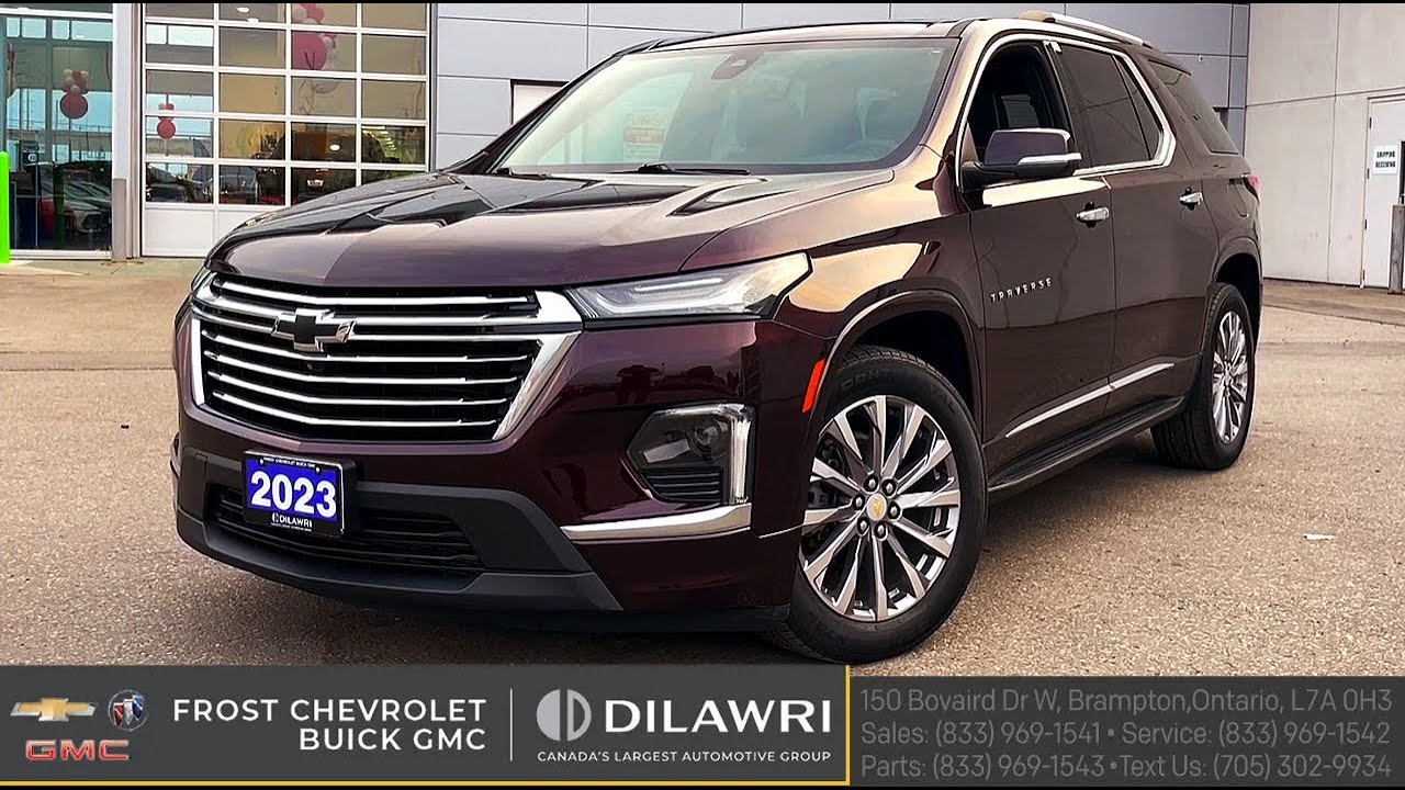 2023 Chevrolet Traverse AWD Premier 1-Own Clean CarFax Low KM Rates from 4.99% at FROST Stock 5170A