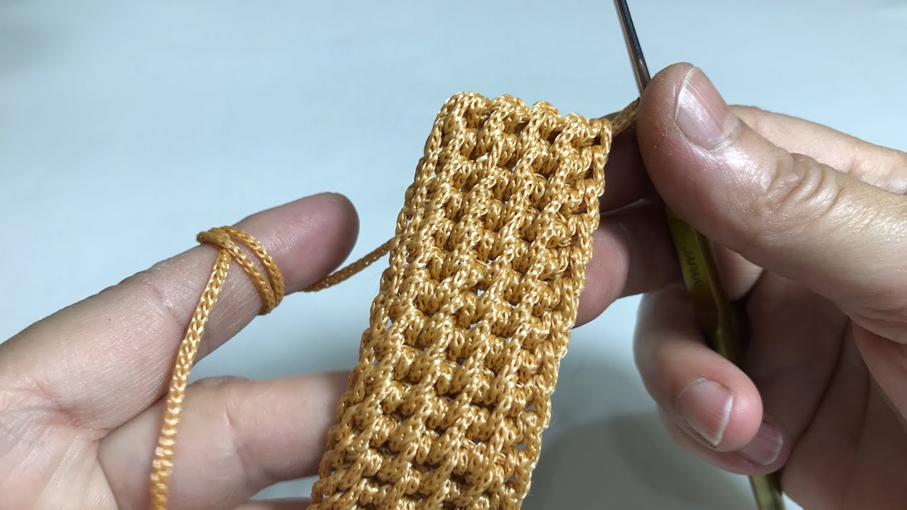 BAG HANDLE CROCHET Makrome iple çok kolay çanta sapı