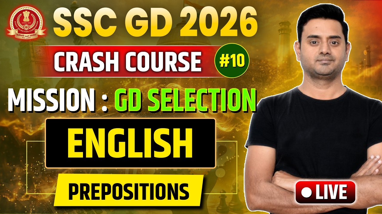 SSC GD CRASH COURSE 2026 | MISSION:GD SELECTION | PREVIOUS YEAR QUESTIONS I GD ENGLISH BY NIKIJ SIR