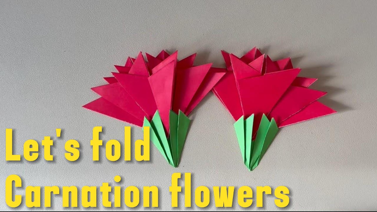 How to Fold a Carnation flower 🌸   | Easy Origami for All